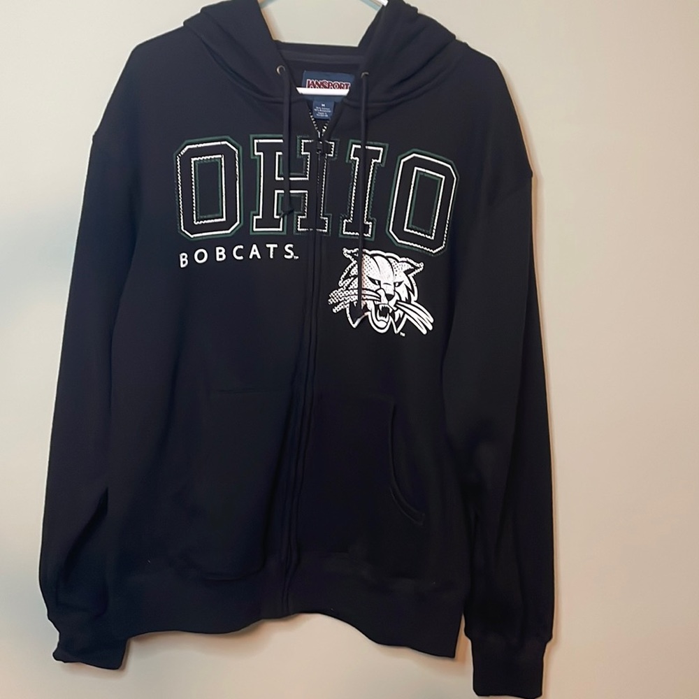 Ohio University Bobcats Full Zip Hoodie Size Medium
